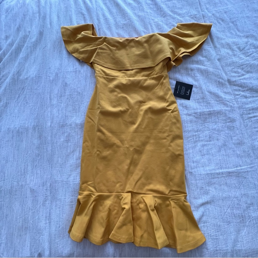 Lulu's Off-the-Shoulder Bodycon Dress | Size S - Picture 6 of 10